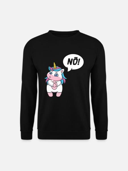 Einhorn Nein - Unisex Pullover - Schwarz