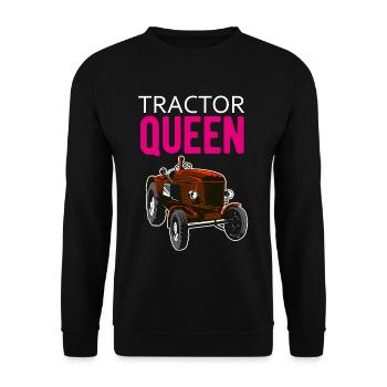 Tracteur Queen - Traktor Königin - Sweat-shirt Unisexe - noir - Devant - Alina (178cm) & Michal (187cm)