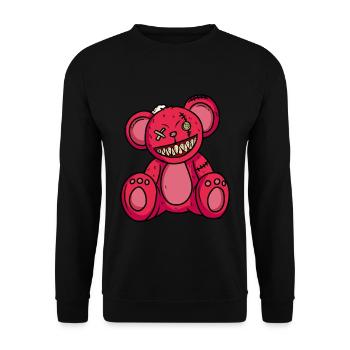 Horreur Teddy Bear Bloody Halloween - Sweat-shirt Unisexe - noir - Devant - Alina (178cm) & Michal (187cm)