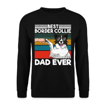 Meilleur Collie Papa Jamais Meilleur Chien Papa Fête des Pères - Sweat-shirt Unisexe - noir - Devant - Alina (178cm) & Michal (187cm)