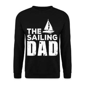 The Sailing Dad Sailor Dad Boating Sailing - Unisex Sweatshirt - black - Front - Alina (178cm) & Michal (187cm)