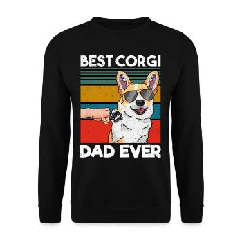 Meilleur corgi papa de tous les temps Meilleur chien Papa Fête des pères - Sweat-shirt Unisexe - noir - Devant - Alina (178cm) & Michal (187cm)
