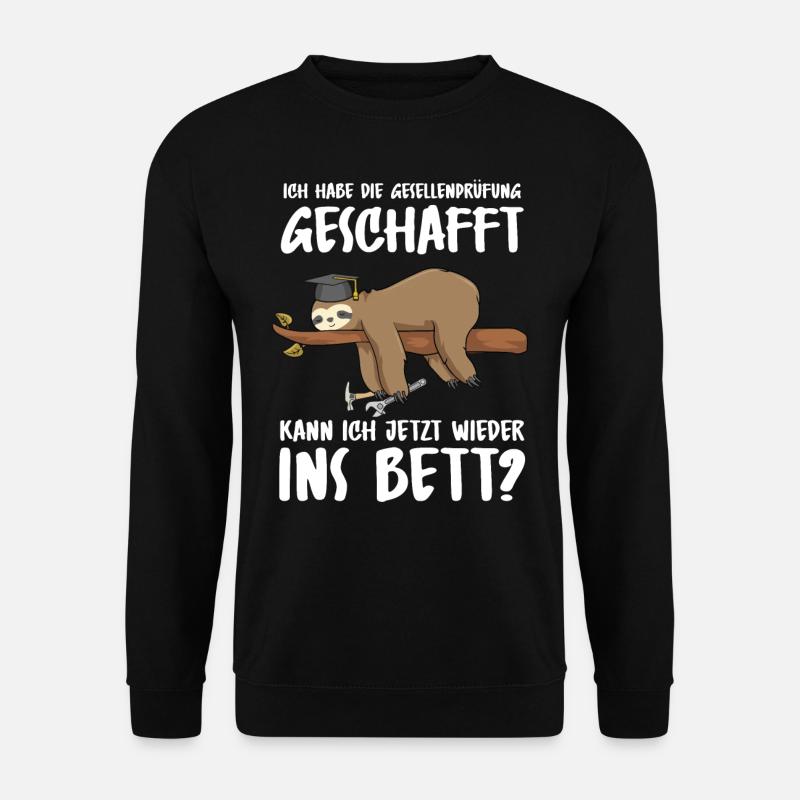 Gesellenprüfung geschafft Abschluss 2022 Faultier - Unisex Pullover - Schwarz