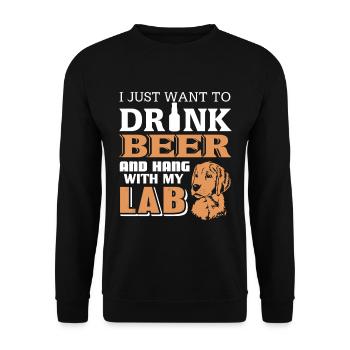 Je veux juste boire de la bière et prendre mon - Sweat-shirt Unisexe - noir - Devant - Alina (178cm) & Michal (187cm)