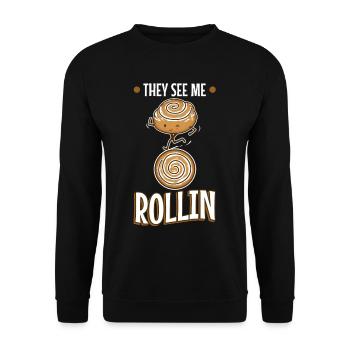 They see me rollin - Unisex Sweatshirt - black - Front - Alina (178cm) & Michal (187cm)