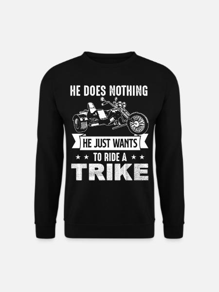 Trike Motordreirad Triker Dreirad Motorrad - Unisex Pullover - Schwarz