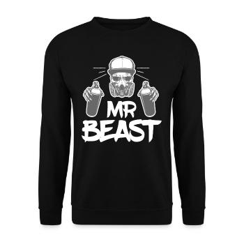 Mr Beast Graffiti Master Spray - Unisex Sweatshirt - black - Front - Alina (178cm) & Michal (187cm)