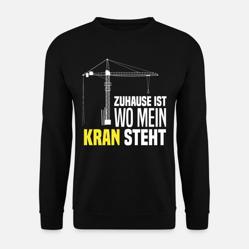 Kran Kranführer - Unisex Pullover - Schwarz