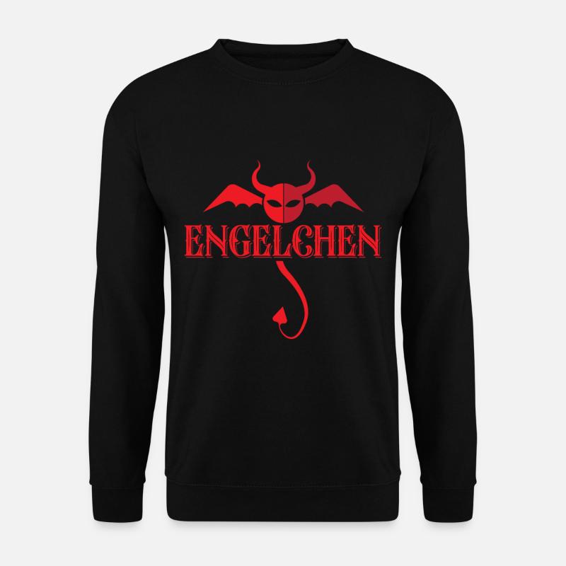 Engelchen Teufelchen Kostüm Halloween - Unisex Pullover - Schwarz
