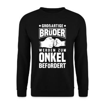 Onkel - Unisex Pullover - Schwarz - Vorne - Alina (178cm) & Michal (187cm)