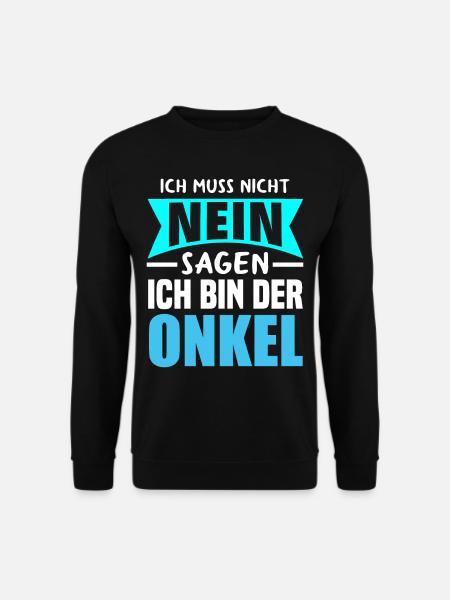 Onkel Spruch Cooler Onkel - Unisex Pullover - Schwarz