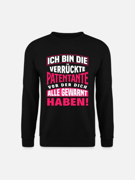 Patentante Taufe Patentanten Geschenk - Unisex Pullover - Schwarz