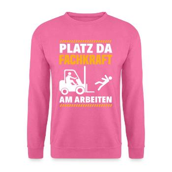 Staplerfahrer Lager Lagerarbeiter - Unisex Pullover - Pink - Vorne
