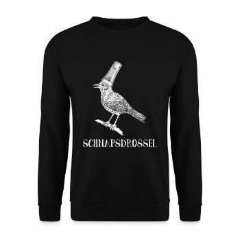 Schnapsdrossel Schnaps Party Alkohol Schnaps - Unisex Pullover - Schwarz - Vorne - Alina (178cm) & Michal (187cm)