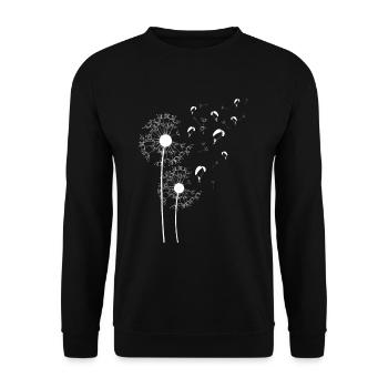 Dandelion Paraglider Paragliding Skydiver - Unisex Pullover - Schwarz - Vorne - Alina (178cm) & Michal (187cm)