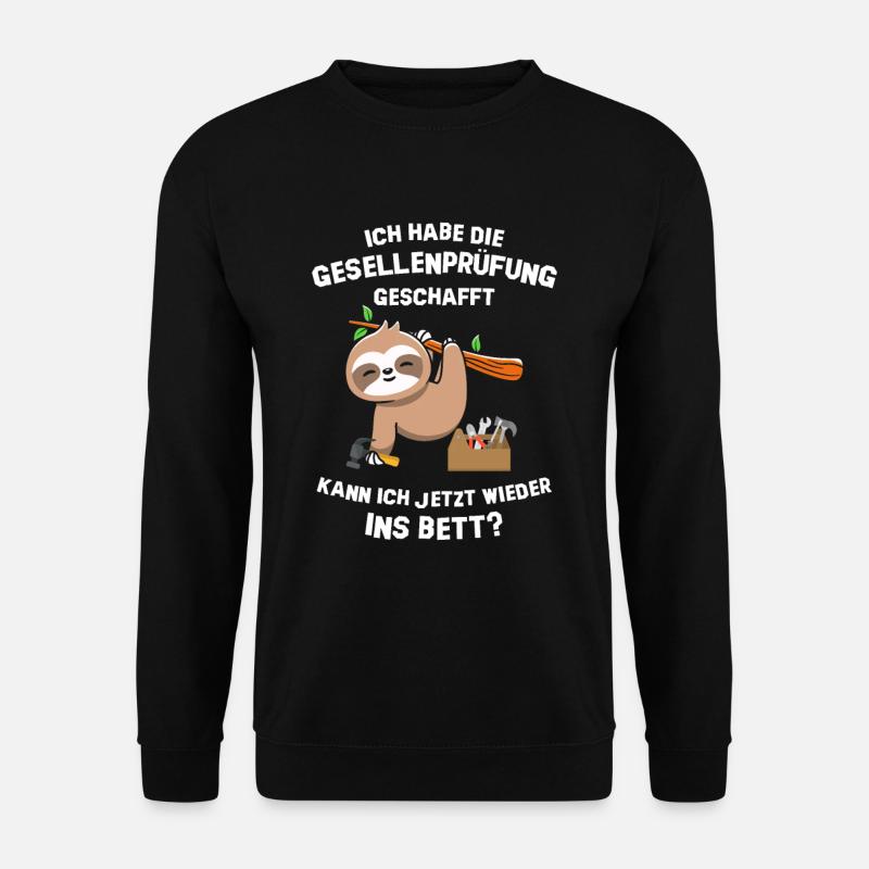 Gesellenprüfung geschafft Abschluss 2022 Faultier - Unisex Pullover - Schwarz