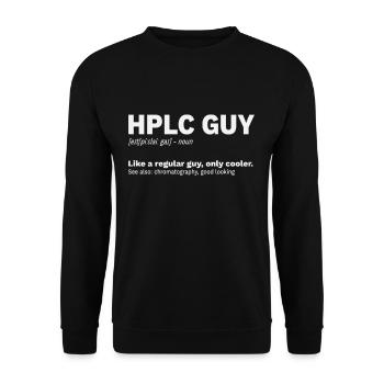 High performance liquid chromatography HPLC Guy - Unisex Pullover - Schwarz - Vorne - Alina (178cm) & Michal (187cm)