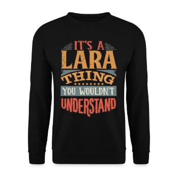 C’est une chose lara que vous ne comprendriez pas - Lara - Sweat-shirt Unisexe - noir - Devant - Alina (178cm) & Michal (187cm)