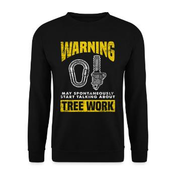 Travailleur forestier arboriculteur Aboriste - Sweat-shirt Unisexe - noir - Devant - Alina (178cm) & Michal (187cm)