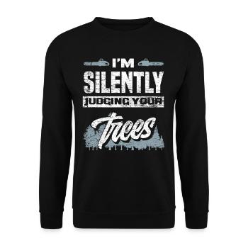 Arborist Aborist Forest Forest Worker - Unisex Sweatshirt - black - Front - Alina (178cm) & Michal (187cm)