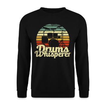 Schlagzeug Schlagzeuger - Unisex Pullover - Schwarz - Vorne - Alina (178cm) & Michal (187cm)