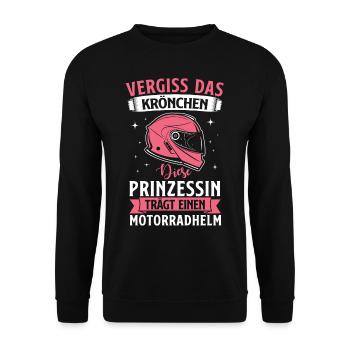 Oubliez que la princesse héritière porte un casque de moto - Sweat-shirt Unisexe - noir - Devant - Alina (178cm) & Michal (187cm)