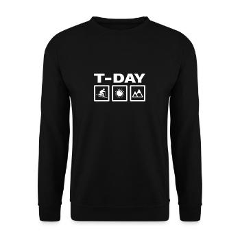 Telemark Ski Sun Mountain Free Heel Touring Skis - Unisex Sweatshirt - black - Front - Alina (178cm) & Michal (187cm)