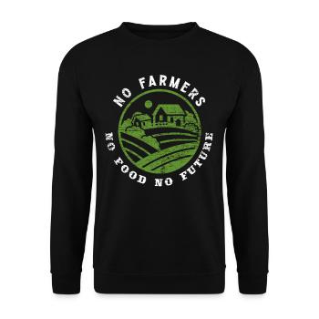 Farmer Farmer Food Future - Sweat-shirt Unisexe - noir - Devant - Alina (178cm) & Michal (187cm)