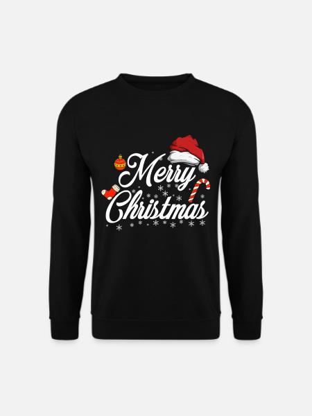 Merry Christmas Happy Christmas - Unisex Sweatshirt - black
