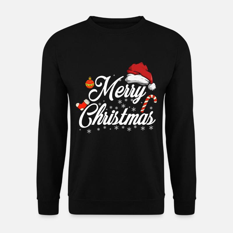 Merry Christmas Happy Christmas - Unisex Sweatshirt - black