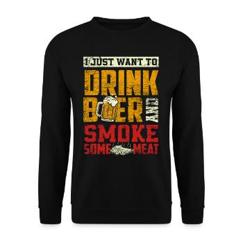Grill Grill Bière - Sweat-shirt Unisexe - noir - Devant - Alina (178cm) & Michal (187cm)
