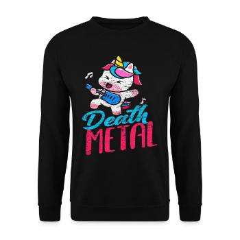 Unicorn Metal Musique Death Metal - Sweat-shirt Unisexe - noir - Devant - Alina (178cm) & Michal (187cm)
