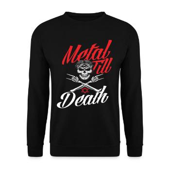 Musique Métal - Sweat-shirt Unisexe - noir - Devant - Alina (178cm) & Michal (187cm)