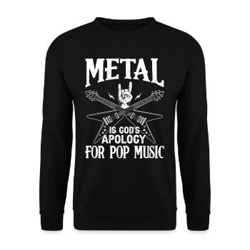 Metal Musiker Musik Gitarrist - Unisex Pullover - Schwarz - Vorne - Alina (178cm) & Michal (187cm)