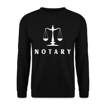 Notaire - Sweat-shirt Unisexe - noir - Devant - Alina (178cm) & Michal (187cm)