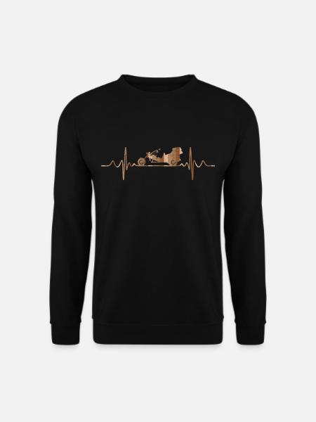 Trike Fahrer Herzschlag Trikes Dreirad EKG Triker - Unisex Pullover - Schwarz