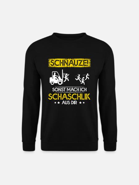 Stapler Schnauze Sonst Mach Ich Schaschlik Aus Dir - Unisex Pullover - Schwarz