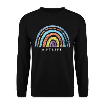 Occupational Therapist Therapy Rainbow - Unisex Sweatshirt - black - Front - Alina (178cm) & Michal (187cm)