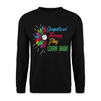 Occupational therapist motivation - Unisex Sweatshirt - black - Front - Alina (178cm) & Michal (187cm)