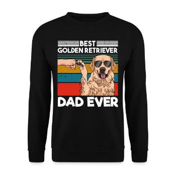 Meilleur père Golden Retriever de tous les temps - Sweat-shirt Unisexe - noir - Devant - Alina (178cm) & Michal (187cm)