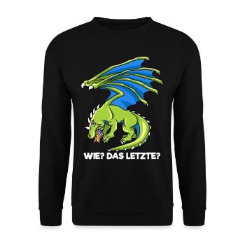 Drachen Wie Das Letzte Drache frisst Einhorn - Unisex Pullover - Schwarz - Vorne - Alina (178cm) & Michal (187cm)