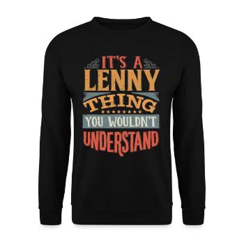 Es ist eine Lenny-Sache, die du nicht verstehen würdest - Lenny - Unisex Pullover - Schwarz - Vorne - Alina (178cm) & Michal (187cm)