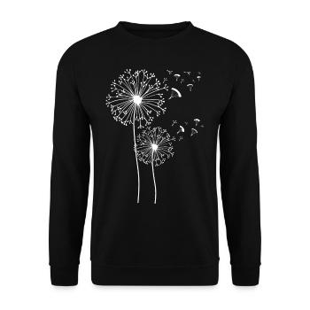 Dandelion Paragliding Skydiving Paraglider - Unisex Pullover - Schwarz - Vorne - Alina (178cm) & Michal (187cm)