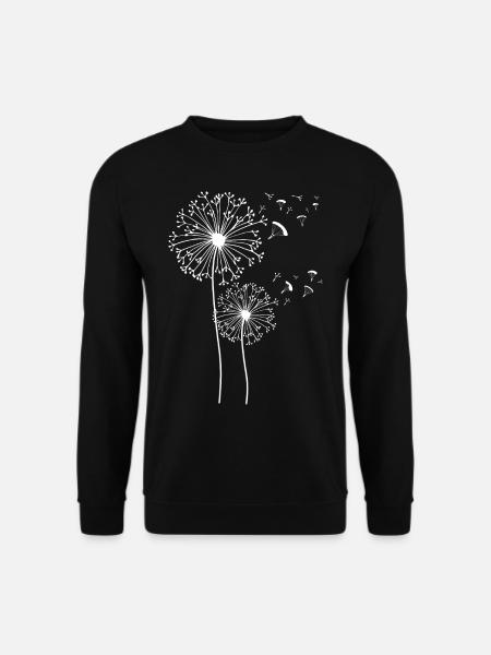 Dandelion Paragliding Skydiving Paraglider - Unisex Pullover - Schwarz