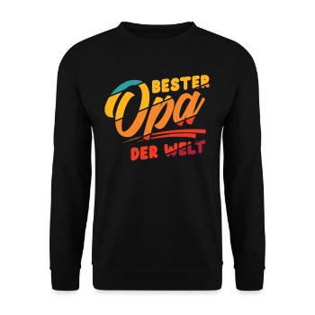 Bester Opa - Unisex Pullover - Schwarz - Vorne - Alina (178cm) & Michal (187cm)