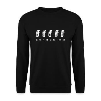 Euphonium Eufonium Horn Blechbläser Vintage - Unisex Pullover - Schwarz - Vorne - Alina (178cm) & Michal (187cm)