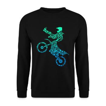 Motocross Supermoto Moto Dirt - Sweat-shirt Unisexe - noir - Devant - Alina (178cm) & Michal (187cm)