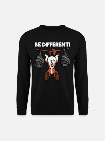 Be Different Beagle Hund mit Fledermäusen - Unisex Pullover - Schwarz