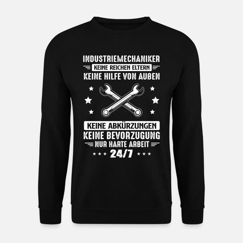 Industriemechaniker Harte Arbeit Job Beruf Kollege - Unisex Pullover - Schwarz