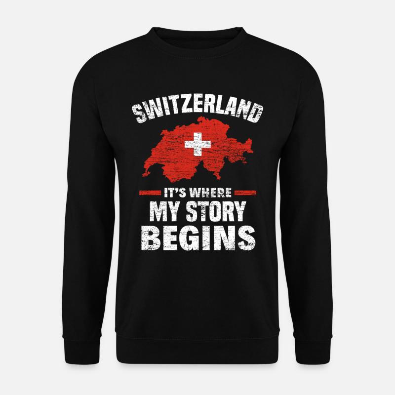 Switzerland - Unisex Sweatshirt - black
